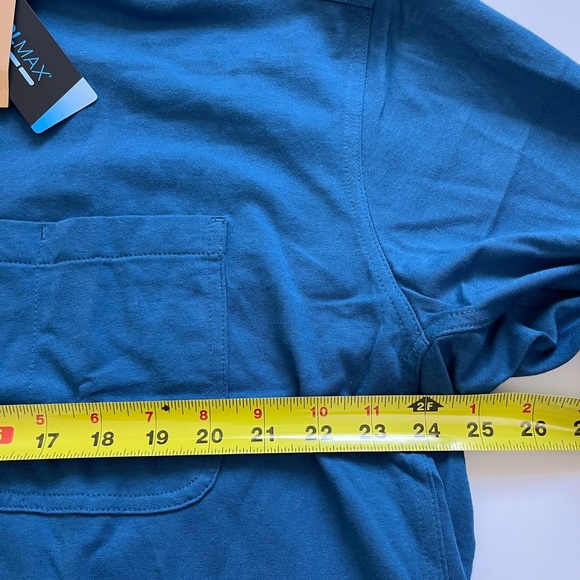 Duluth Trading Co Coolmax Longtail Polo Shirt New With Flaw ** Size XL Blue - Picture 6 of 7